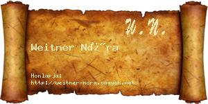 Weitner Nóra névjegykártya